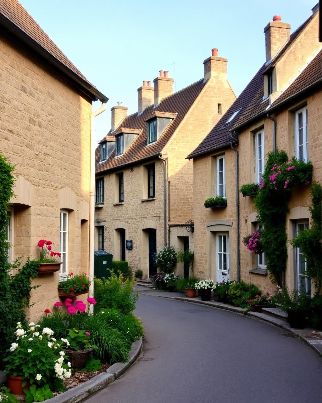 Normandisch dorpsstraatje